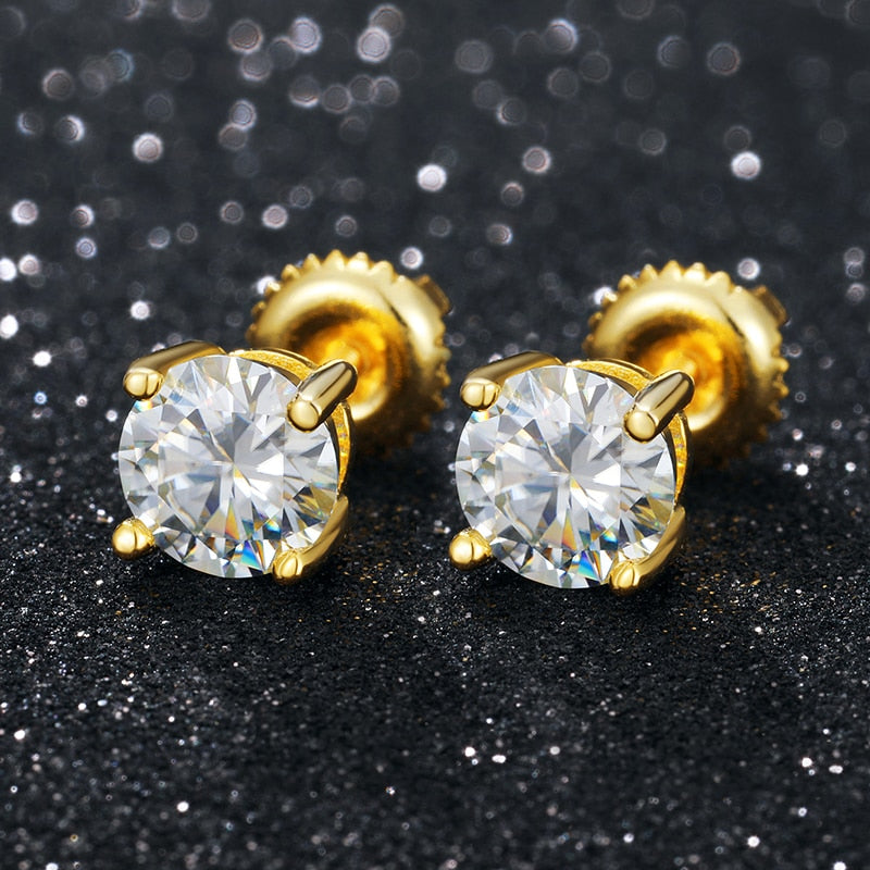 Moissanite 100% 925 Sterling Silver Wedding Earrings