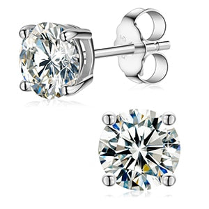 Moissanite 100% 925 Sterling Silver Wedding Earrings