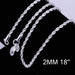 Sterling Silver Classic Rope Chain Necklace/2-Necklace-Kirijewels.com-18inch-Kirijewels.com