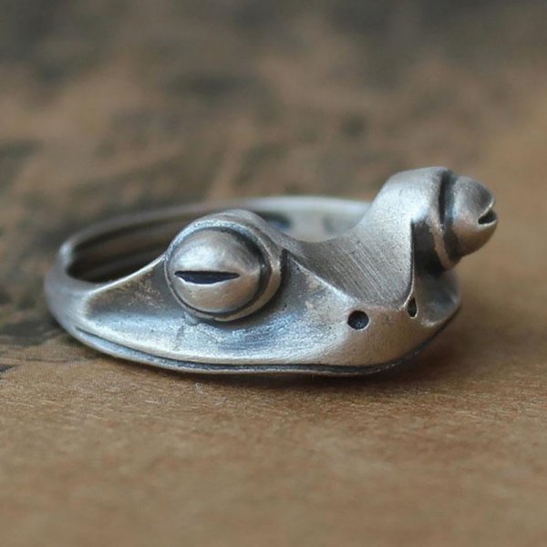 Gothic Retro Piercing Frog Stud Earrings