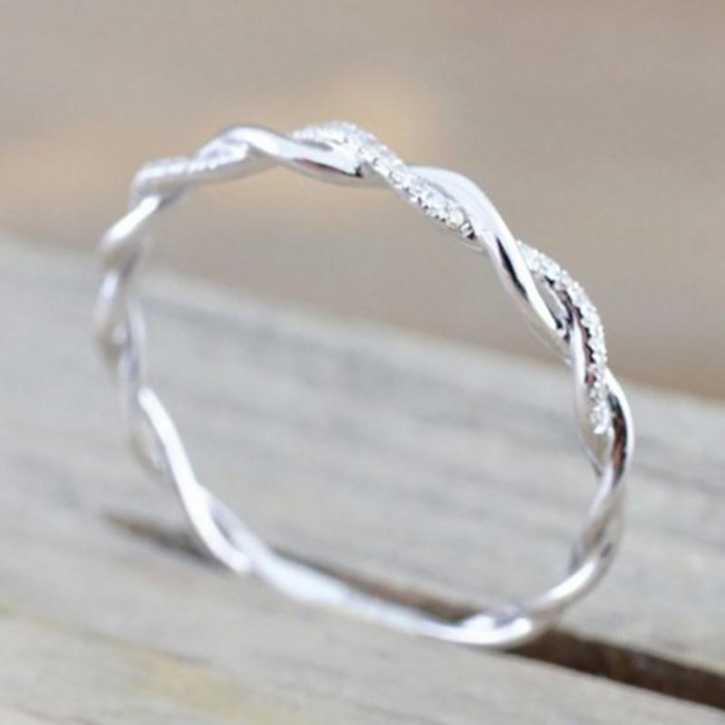 Stainless Steel Thin Twist Rope Stacking Wedding Ring — Kirijewels.com