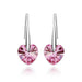 Austrian Crystal Heart Earrings - Kirijewels.com