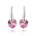 Austrian Crystal Heart Earrings - Kirijewels.com