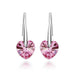 Austrian Crystal Heart Earrings - Kirijewels.com