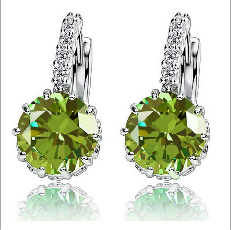 Emily Cubic Zirconia Romantic Wedding Stud Earrings