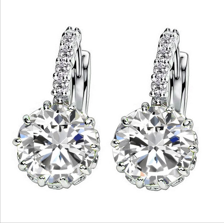 Emily Cubic Zirconia Romantic Wedding Stud Earrings