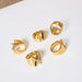 Hollow Alphabet Adjustable Opening Ring - Kirijewels.com