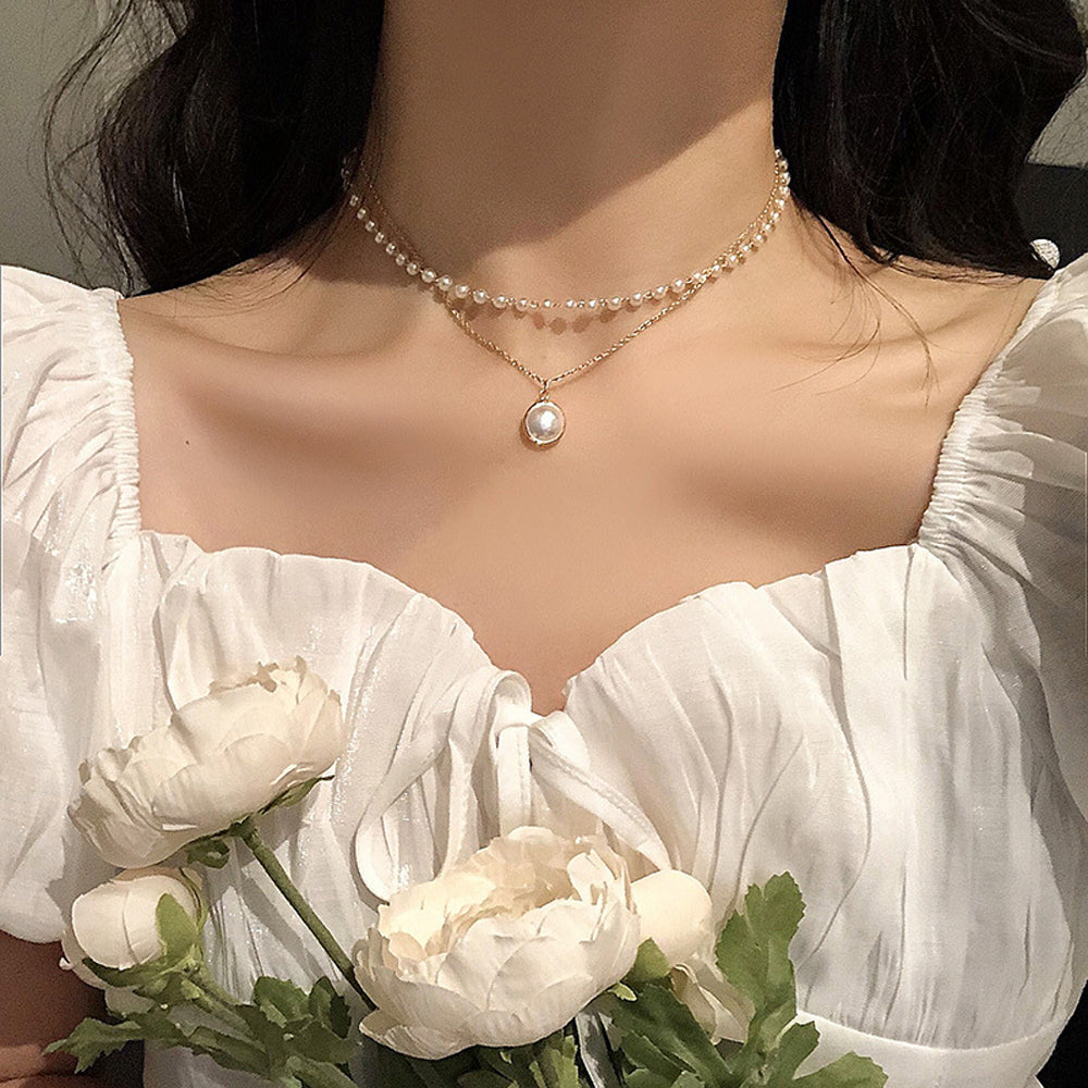 Emma Pearl Beads Choker Necklace
