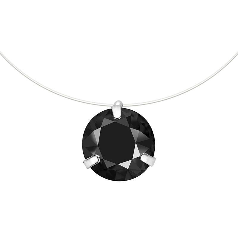 Zircon Invisible Fishing Line Chain Pendant Necklace - Kirijewels.com