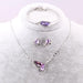 Colorful Crystal Butterfly Jewelry Set-Jewelry Sets-Kirijewels.com-purple A92-Kirijewels.com