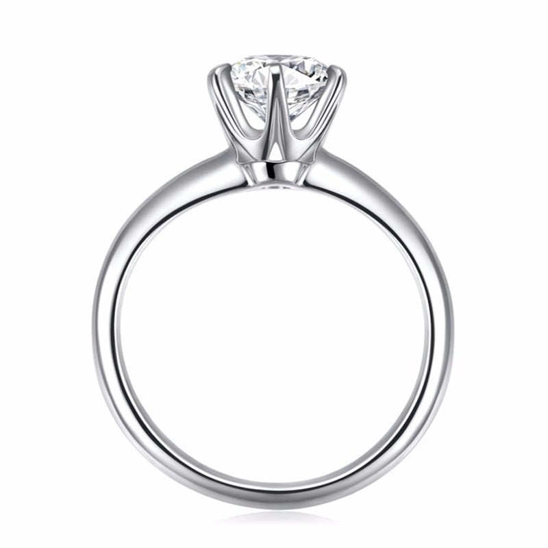 Classic Lab Diamond White Gold Wedding Ring