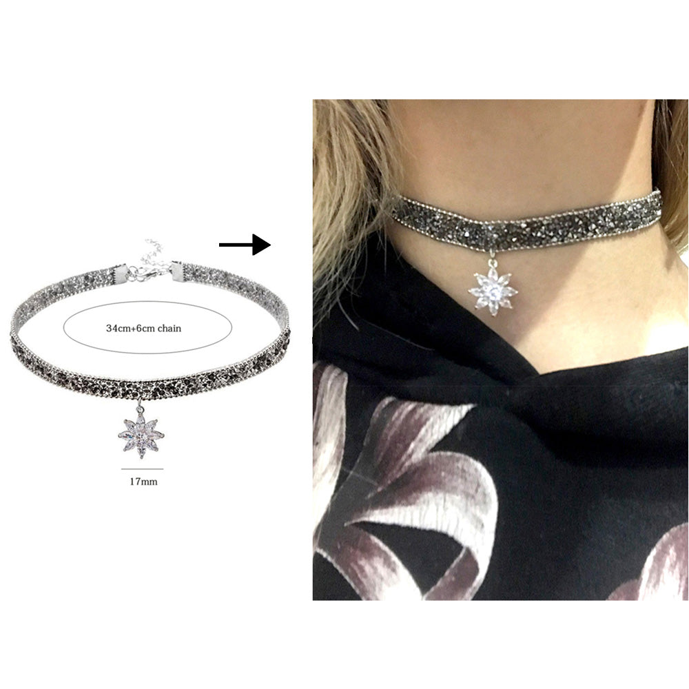 Gothic Leather Heart Collar Choker Necklace