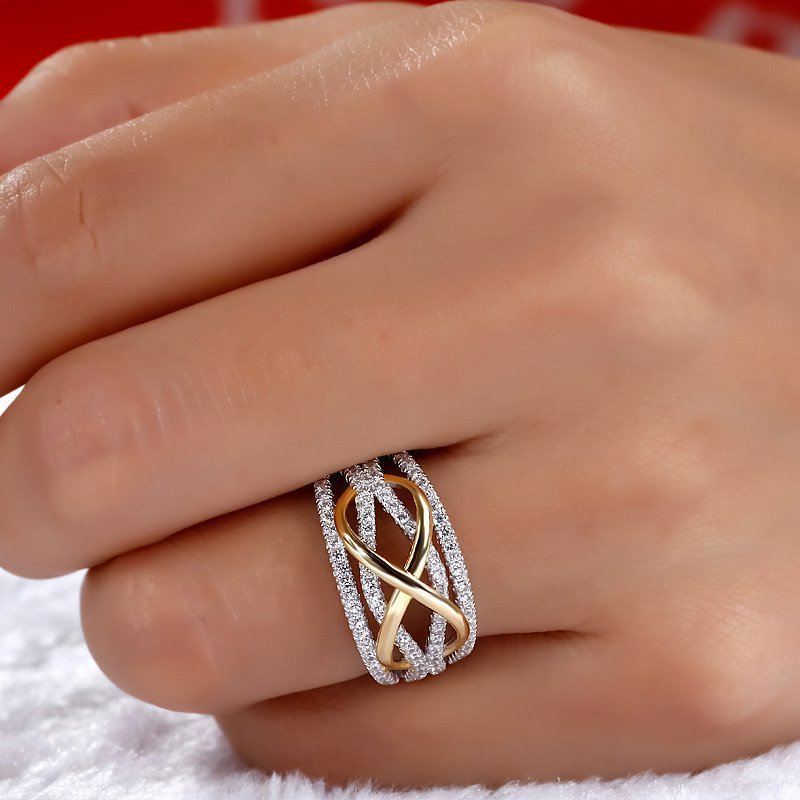 Promise Infinity Love Cubic Zirconia Bowknot Ring