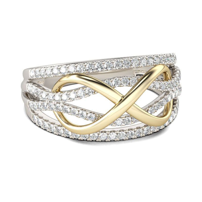 Promise Infinity Love Cubic Zirconia Bowknot Ring