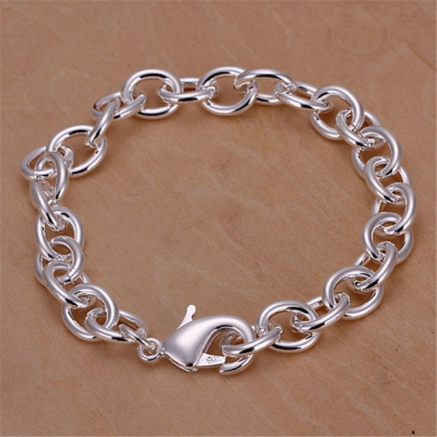 Exquisite Silver Chain Twisted Wedding Bracelet