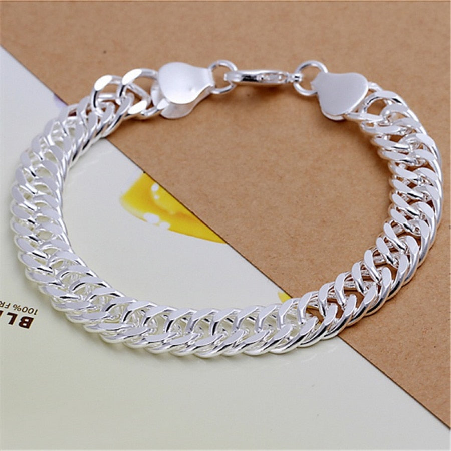 Exquisite Silver Chain Twisted Wedding Bracelet