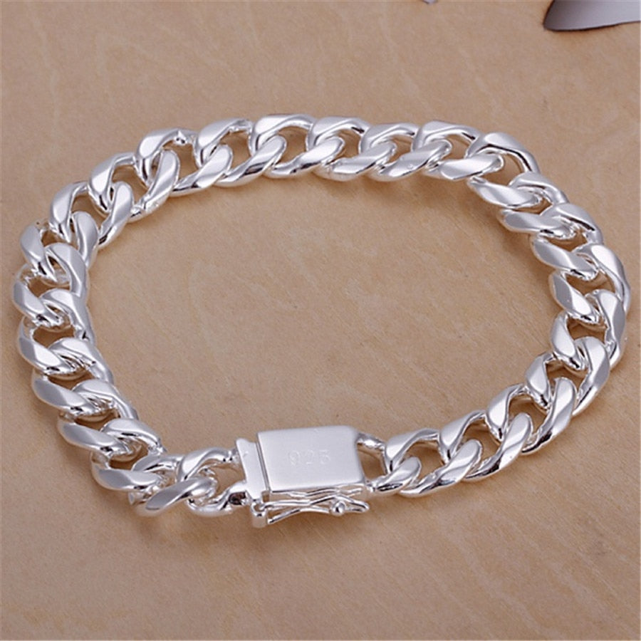 Exquisite Silver Chain Twisted Wedding Bracelet