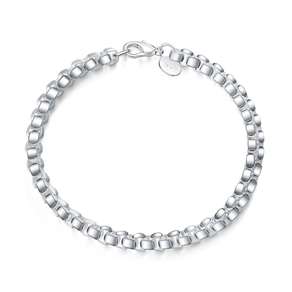 Exquisite Silver Chain Twisted Wedding Bracelet