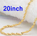 Double Water Wave Chain Necklace-Chain Necklaces-Kirijewels.com-20inch gold-Kirijewels.com