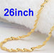 Double Water Wave Chain Necklace-Chain Necklaces-Kirijewels.com-26inch gold-Kirijewels.com