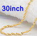 Double Water Wave Chain Necklace-Chain Necklaces-Kirijewels.com-30inch gold-Kirijewels.com