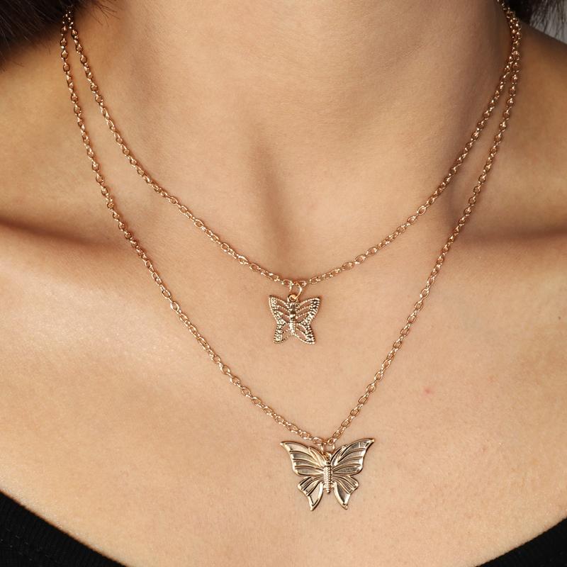 Clavicle Chain Butterfly Necklace - Kirijewels.com