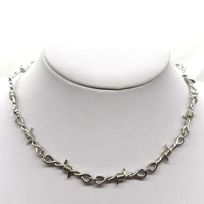 Barbed Wire Little Thorns Chain Necklace