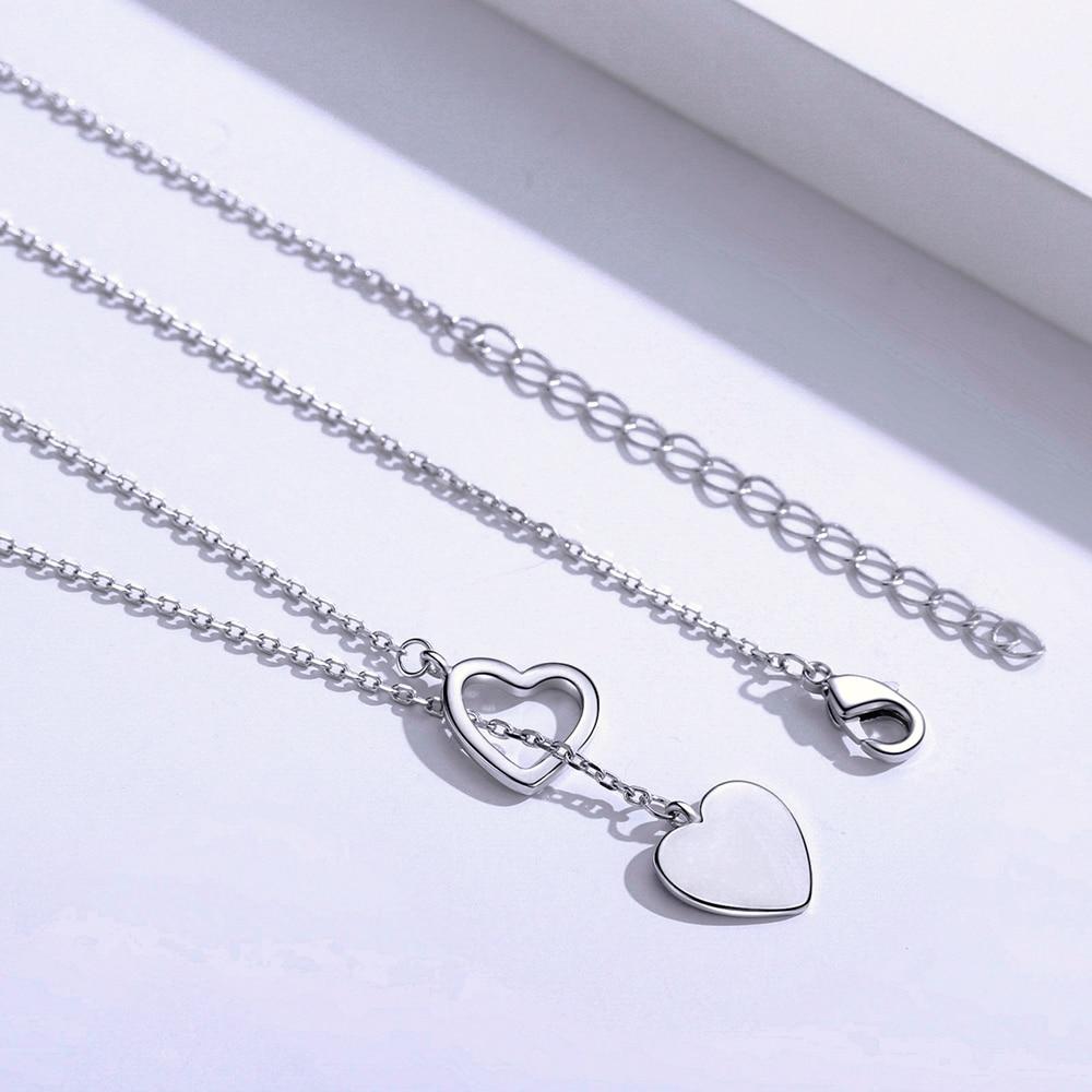 Sophia 925 Sterling Silver Double Heart Necklace - Kirijewels.com