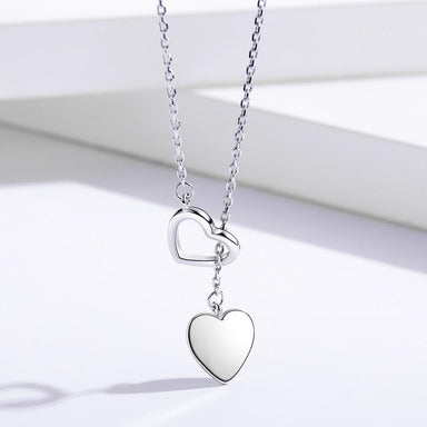 Sophia 925 Sterling Silver Double Heart Necklace - Kirijewels.com