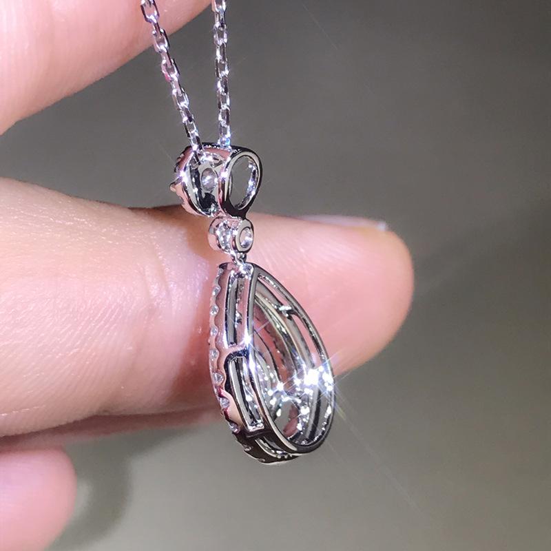Solid 925 Silver Real Diamond Necklace - Kirijewels.com
