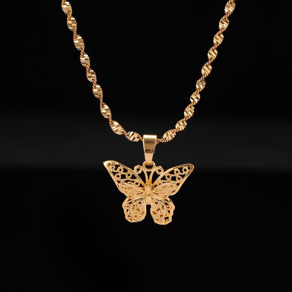 Water Wave Chain  Butterfly Necklace - Kirijewels.com