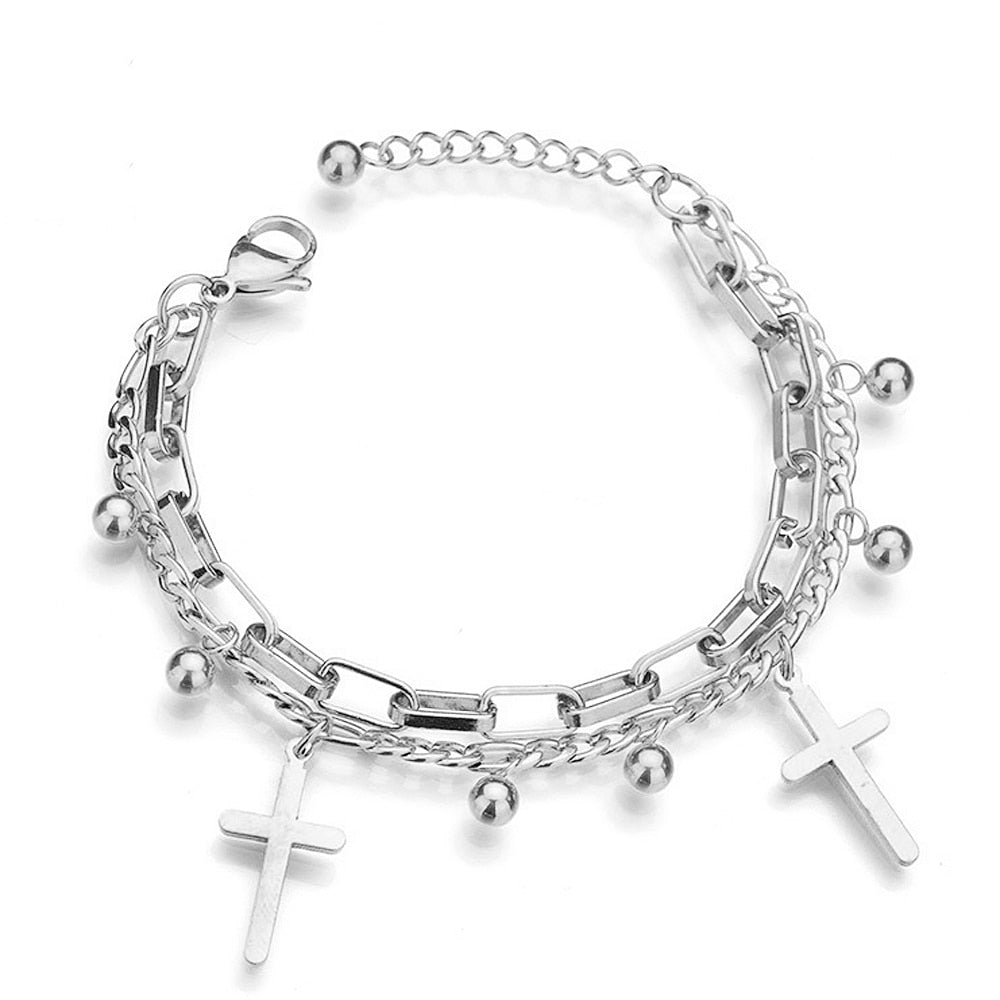 Stainless Steel Joyas De Chain Charm Bracelet