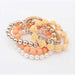 Free Crystal Beads Flower Charm Bracelet-Chain & Link Bracelets-Kirijewels.com-Yellow & White-Kirijewels.com