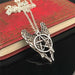 Antique Silver Pentagram Necklace/2-Pendant Necklaces-Kirijewels.com-Silver Antique 5-Kirijewels.com
