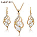 Pearl Wedding Jewelry Set-Jewelry Sets-Kirijewels.com-Gold White-Kirijewels.com