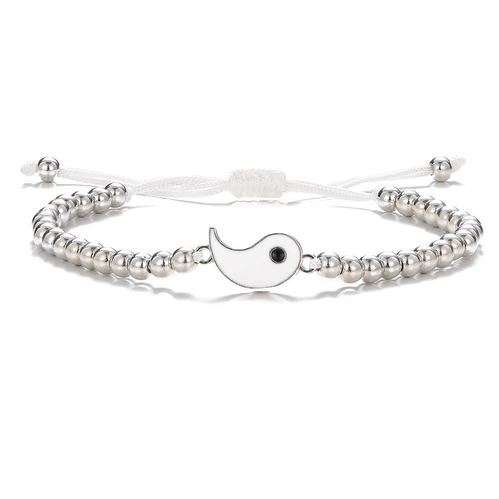 Gallstone Braided Rope Chain Adjustable Jewelry Set