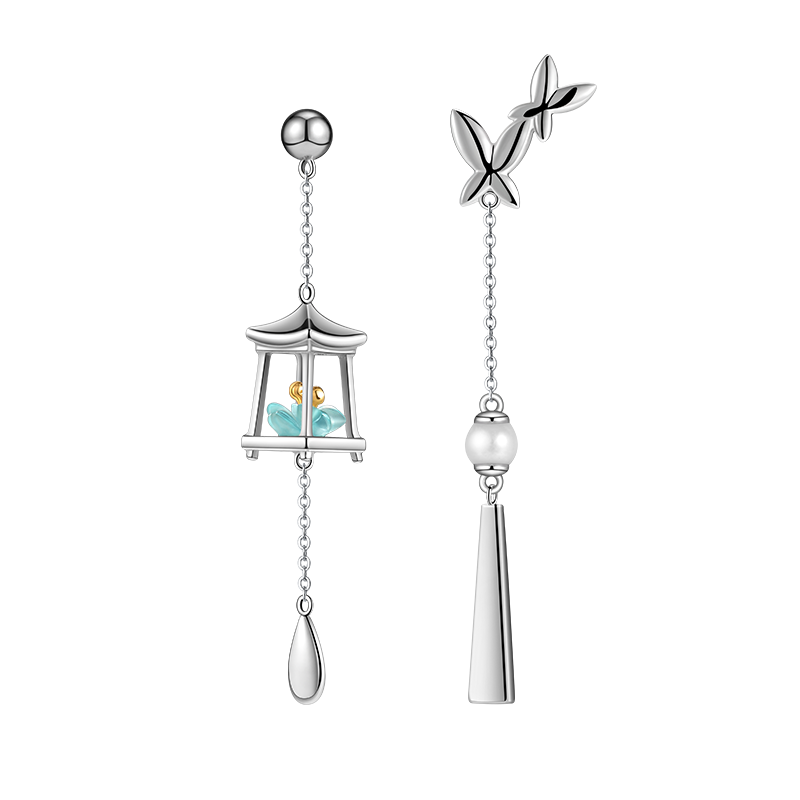 Exquisite 925 Sterling Silver Lantern Earrings