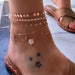 Lea Layered Gold Shell Charm Anklet Bracelet - Kirijewels.com