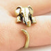 Adjustable Elephant Ring-Rings-Kirijewels.com-Resizable-Antique Gold Plated-Kirijewels.com
