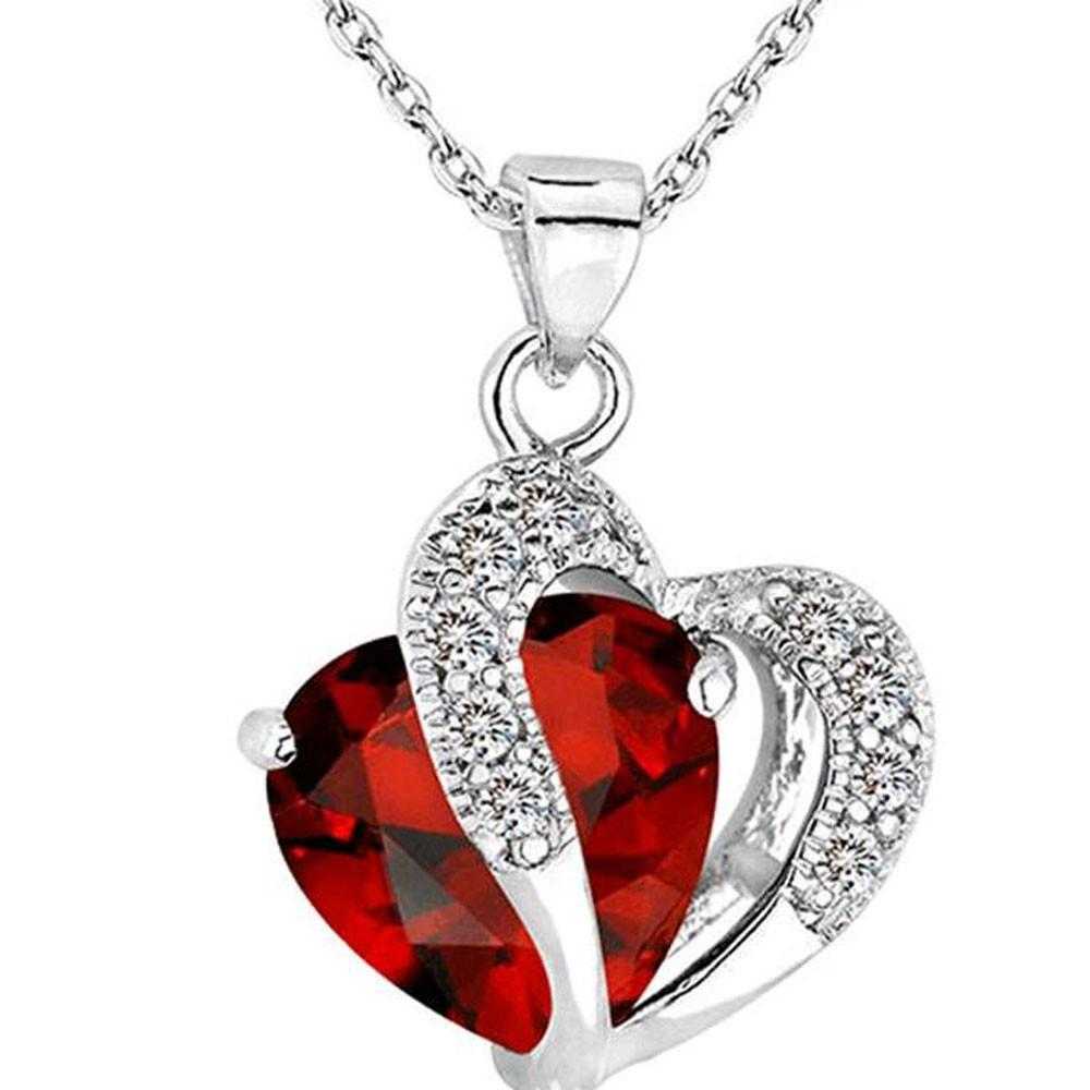 Free Lady's Heart Pendant Necklace-Necklace-Kirijewels.com-Red-Kirijewels.com