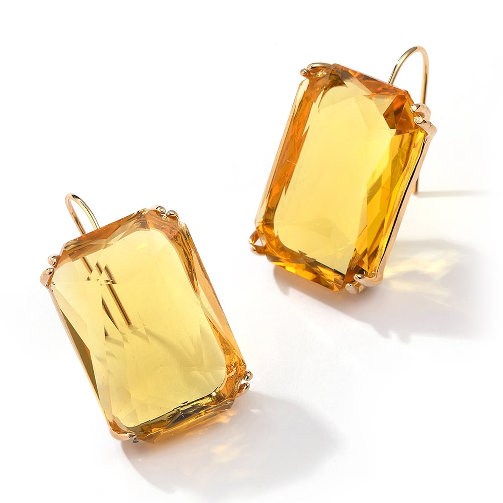 Transparent Resin Hanging Drop Dangle Earrings