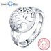Classic 925 Sterling Silver Tree of Life Ring-Rings-Kirijewels.com-6-silver-Kirijewels.com