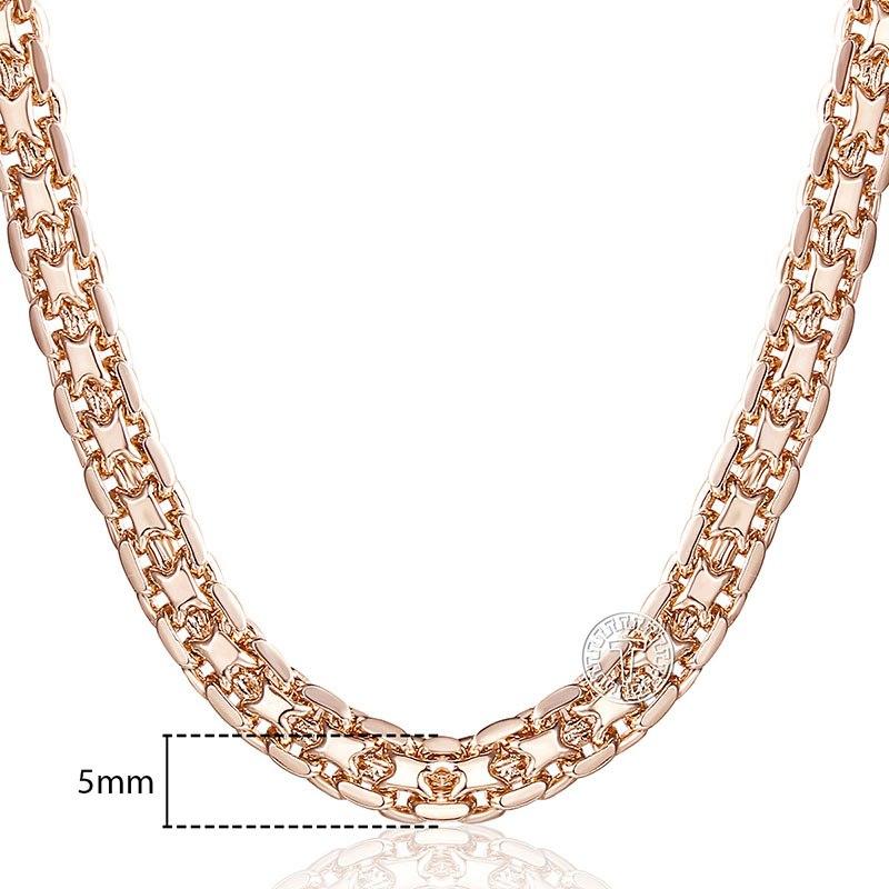 Donna Gold-filled Copper Chain Necklace-Chain Necklaces-Kirijewels.com-GN452-18inch 45cm-rose gold-Kirijewels.com