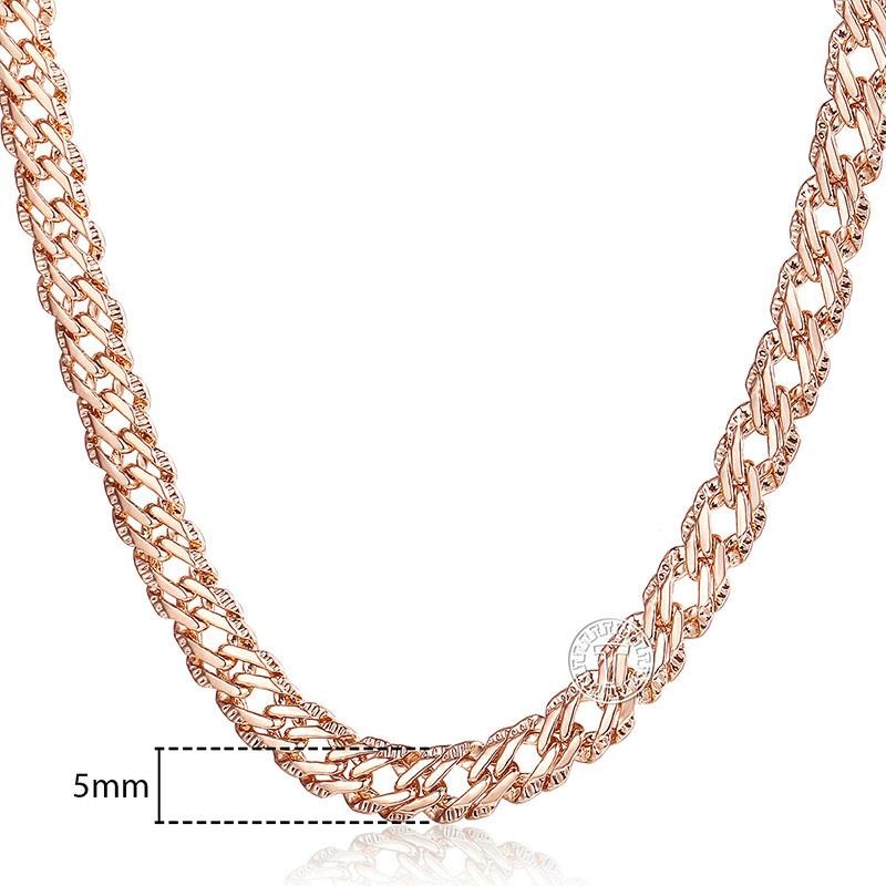 Donna Gold-filled Copper Chain Necklace-Chain Necklaces-Kirijewels.com-GN453-18inch 45cm-rose gold-Kirijewels.com