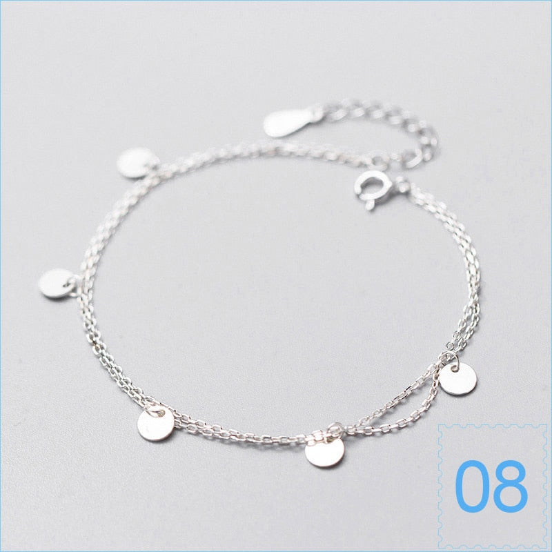 Mia 100% 925 Sterling Silver Double Layer Beads Bracelet