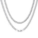Italian Solid 925 Sterling Silver Figaro Chain Necklace - Kirijewels.com