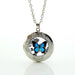 Free Blue Butterfly Pendant Necklace-Pendant Necklaces-Kirijewels.com-Silver N467-Kirijewels.com