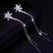 Glossy Arc Long Thread Tassel Drop Earrings - Kirijewels.com