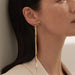 Glossy Arc Long Thread Tassel Drop Earrings - Kirijewels.com