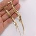 Glossy Arc Long Thread Tassel Drop Earrings - Kirijewels.com